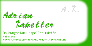adrian kapeller business card