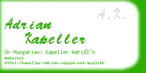 adrian kapeller business card
